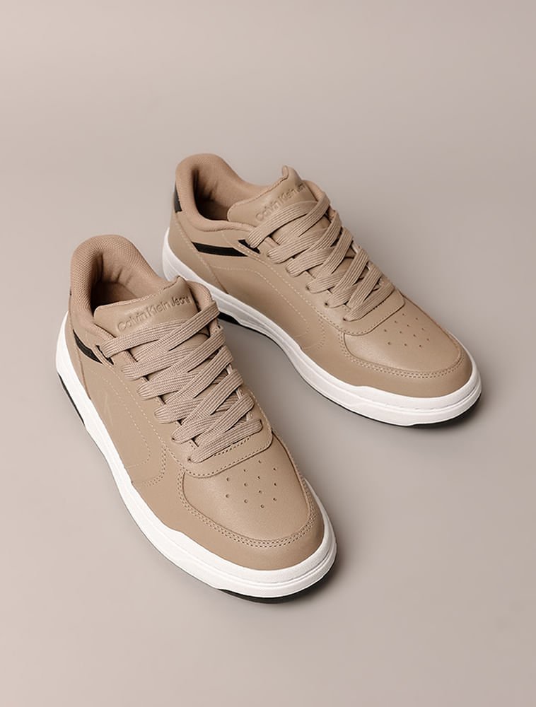 Tênis Masculino Court Calvin Klein Jeans - Caqui Claro Bege 2