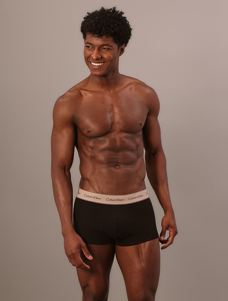 Cueca Low Rise Trunk Heritage Cotton - Preto