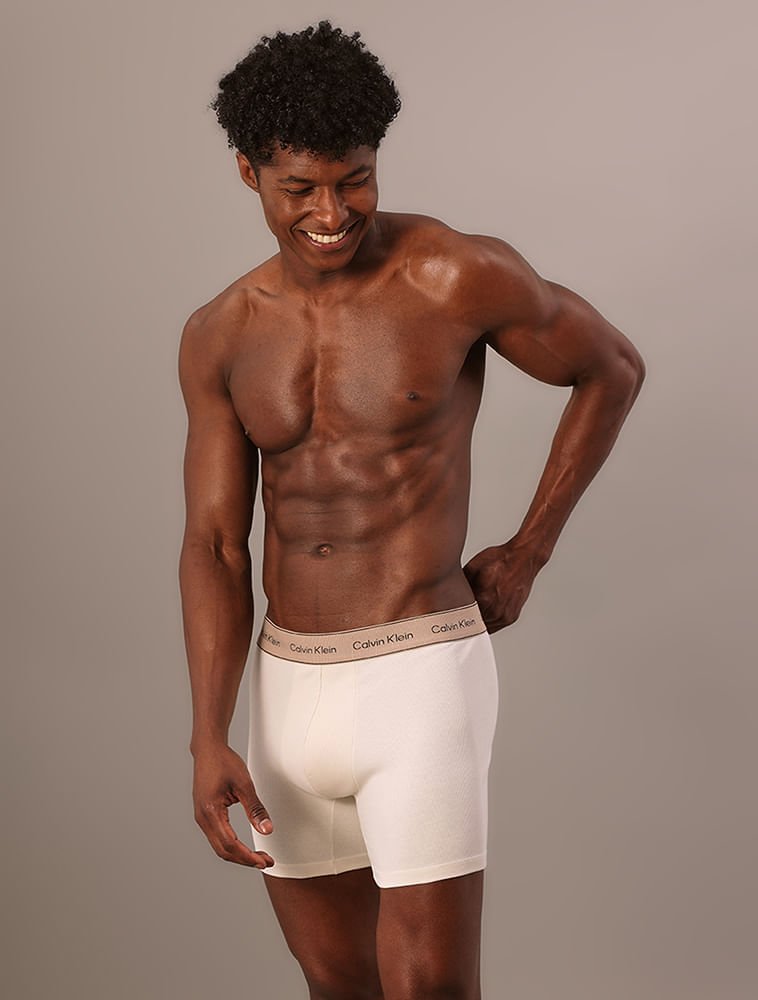 Cueca Boxer Haritage Cotton - Off White