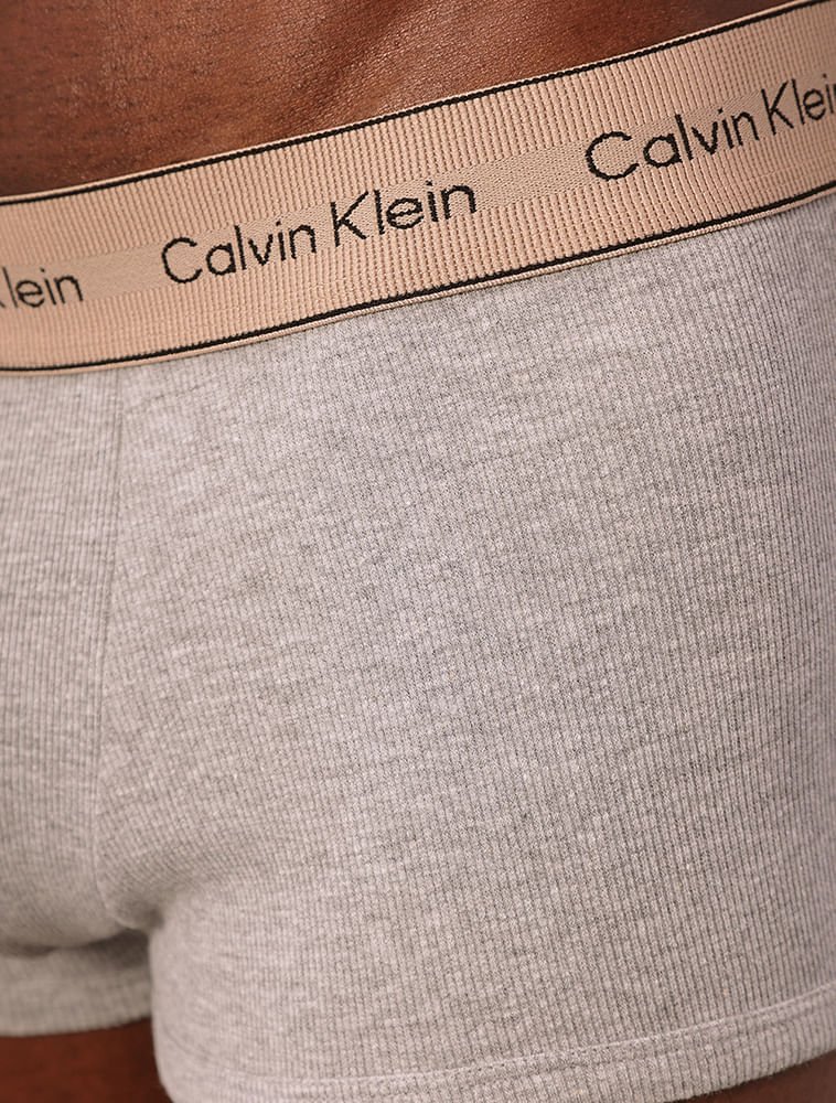 Cueca Low Rise Trunk Heritage Cotton - Mescla Cinza 4