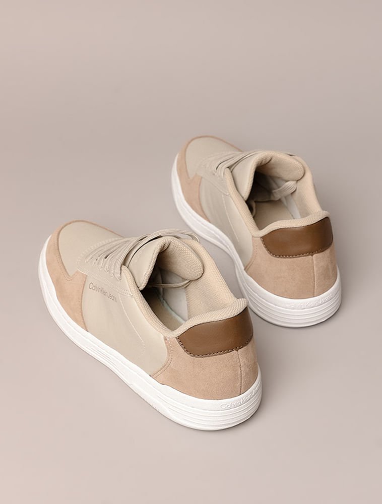 Tênis Masculino Court Calvin Klein Jeans - Caqui Claro Bege 3
