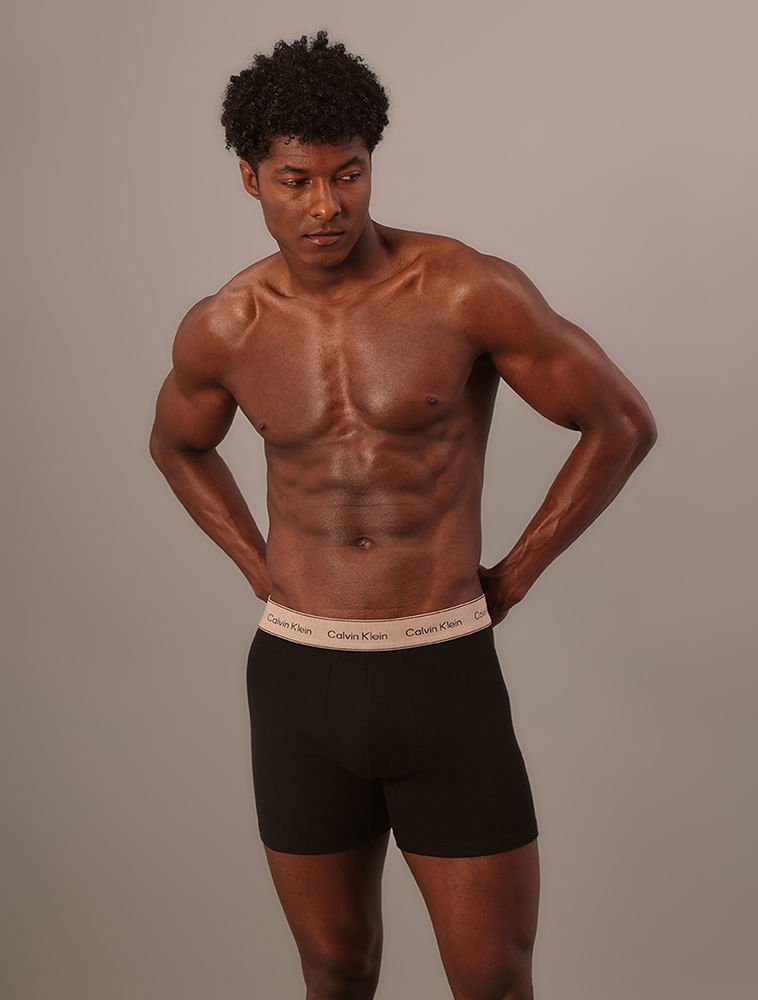 Cueca Boxer Haritage Cotton - Preto