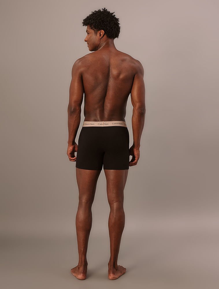 Cueca Boxer Haritage Cotton - Preto Preto 2
