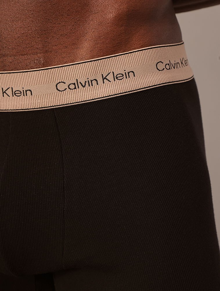 Cueca Boxer Haritage Cotton - Preto Preto 4