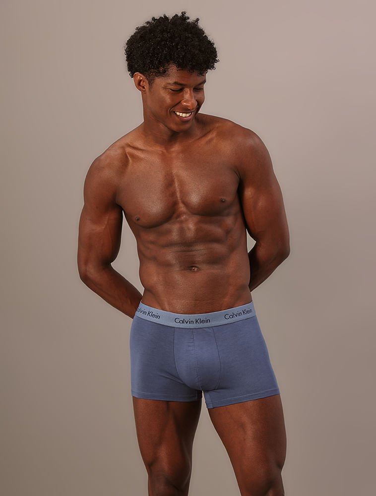 Cueca Trunk de Modal - Azul Medio/Azul Marinho