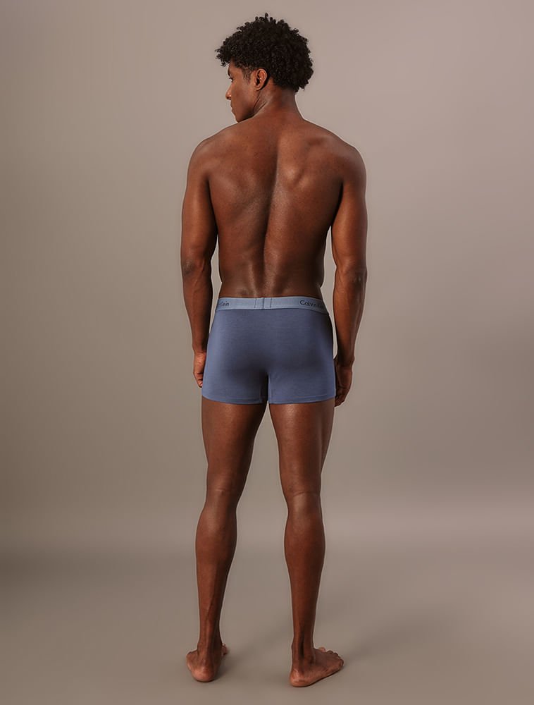 Cueca Trunk de Modal - Azul Medio/Azul Marinho Azul 2
