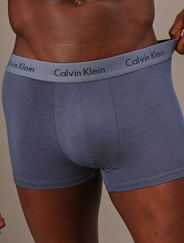 Cueca Trunk de Modal - Azul Medio/Azul Marinho Azul 3