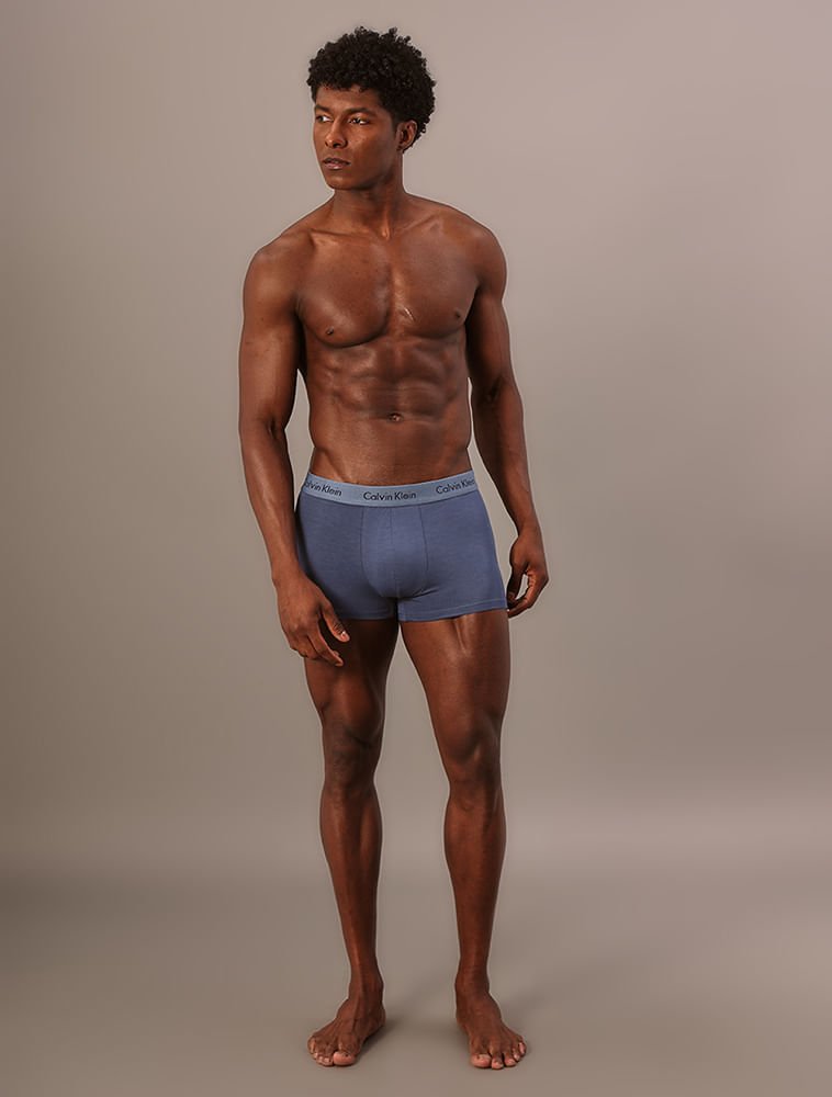 Cueca Trunk de Modal - Azul Medio/Azul Marinho Azul 5