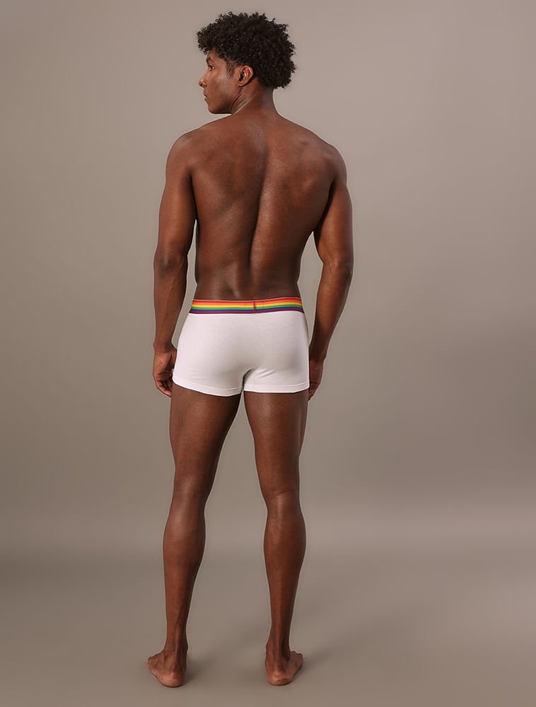 Cueca Low Rise Trunk Cotton Pride - Branco Branco 2