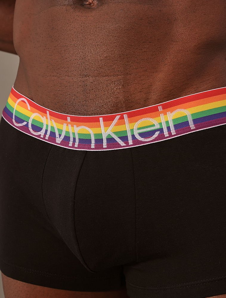 Cueca Low Rise Trunk Cotton Pride - Preto Preto 4
