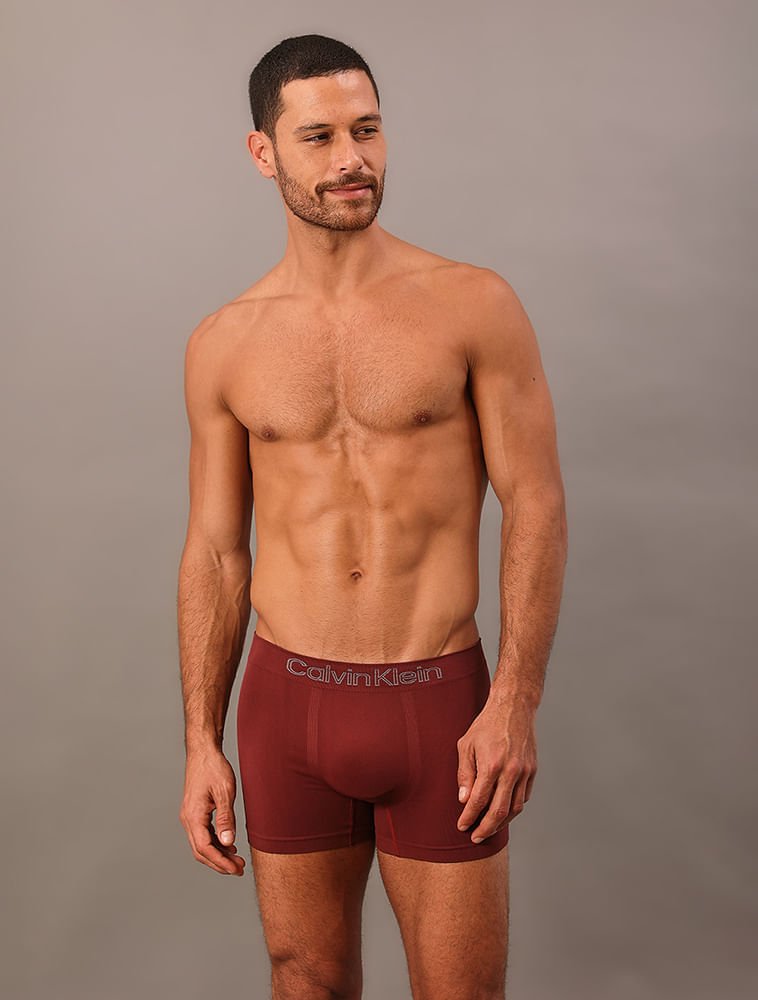 Kit 3 Low Rise Trunk Seamless Micro - Bordo/Marinho/Mescla