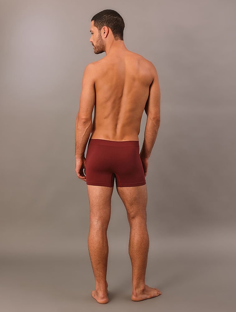 Kit 3 Low Rise Trunk Seamless Micro - Bordo/Marinho/Mescla Multicores 2