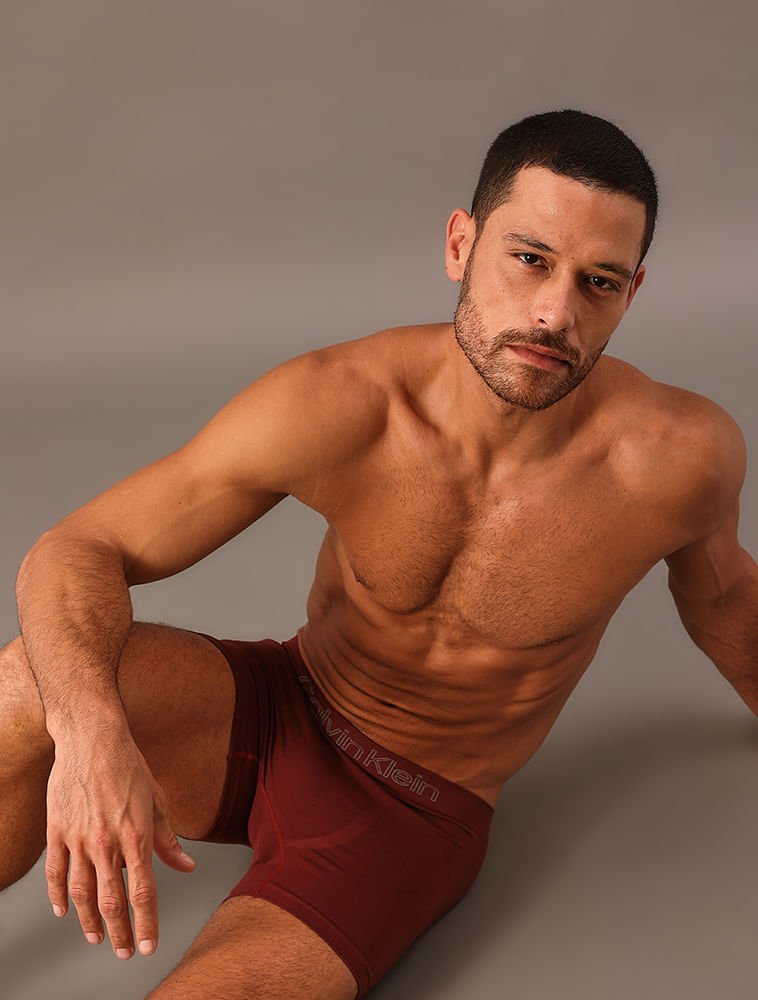 Kit 3 Low Rise Trunk Seamless Micro - Bordo/Marinho/Mescla Multicores 5