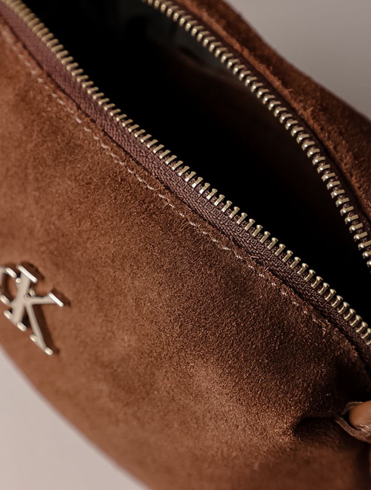 Bolsa Camera Bag Calvin Klein Jeans Feminino Camurça - Marrom Marrom 3