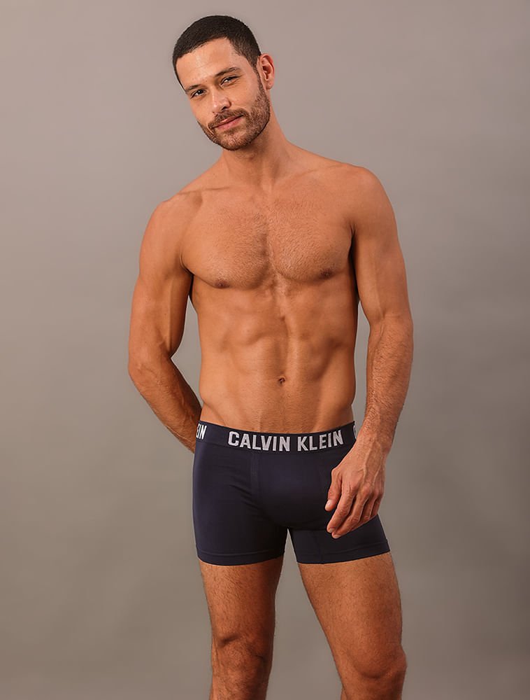 Kit 2 Cuecas Trunk Sem Costura - Azul Marinho / Mescla