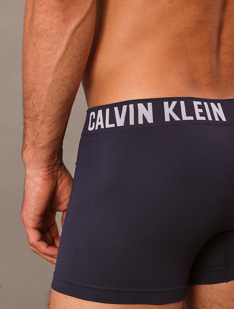 Kit 2 Cuecas Trunk Sem Costura - Azul Marinho / Mescla Multicores 4