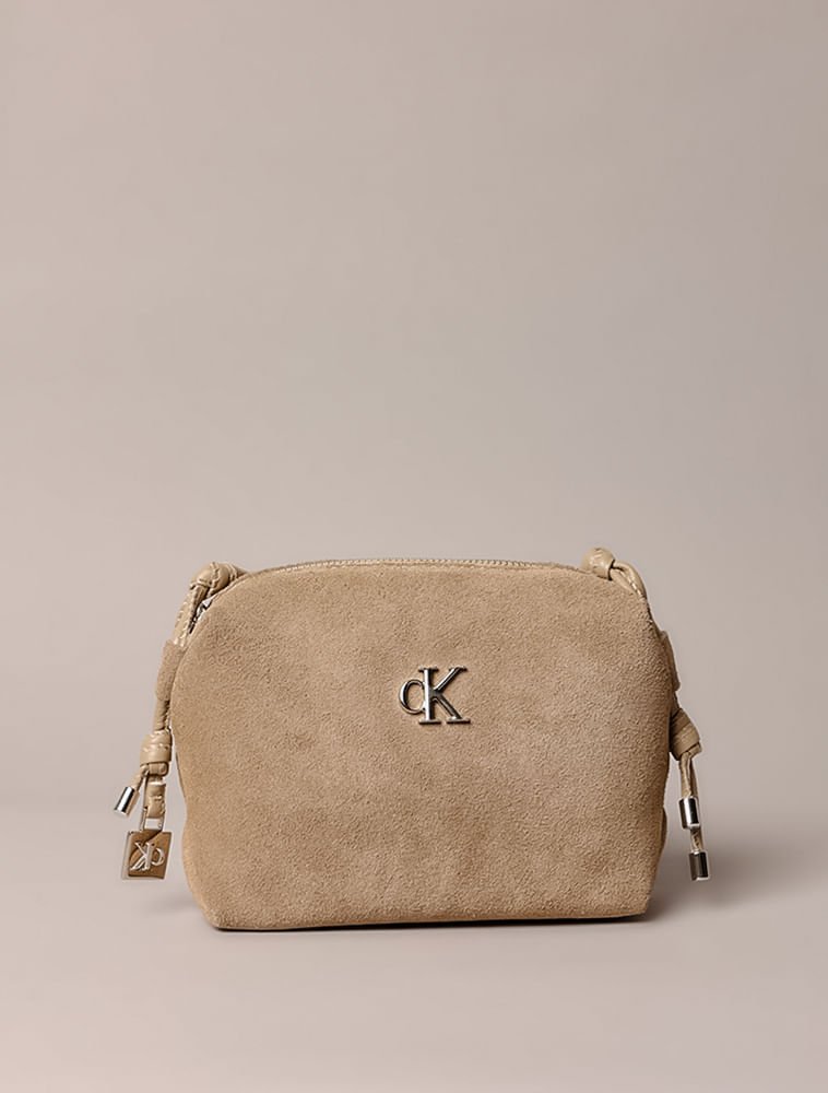 Bolsa Camera Bag Calvin Klein Jeans Feminino Camurça - Caqui Medio