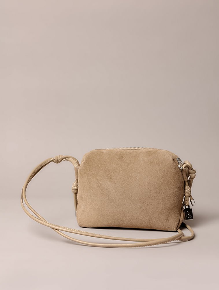 Bolsa Camera Bag Calvin Klein Jeans Feminino Camurça - Caqui Medio Bege 2