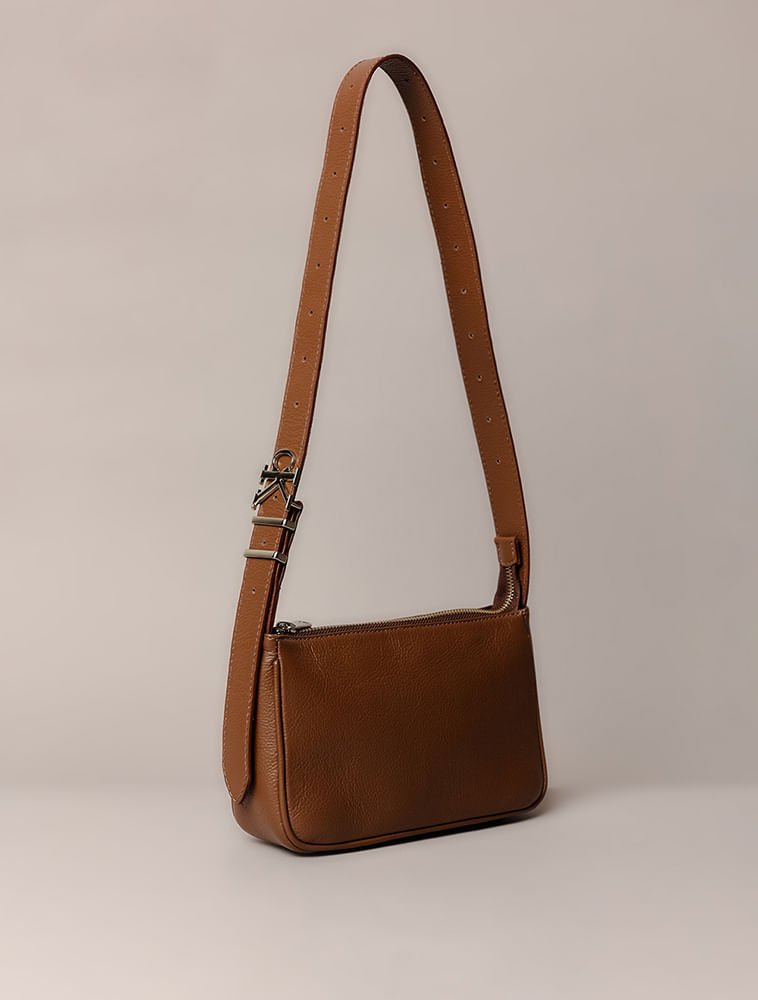 Shoulder Bag Calvin Klein Jeans Feminino Fivela Ck - Marrom Marrom 2