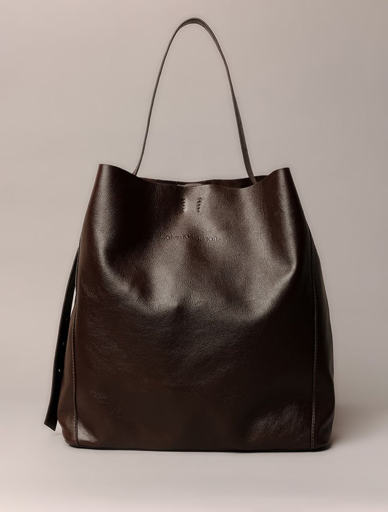 Bolsa Grande Calvin Klein Jeans Feminino Soft - Marrom