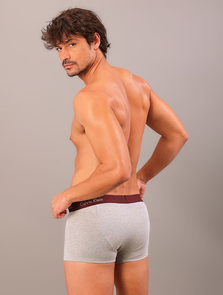 Kit 3 Cuecas Low Rise Trunk - Bordo/Caqui Multicores 5