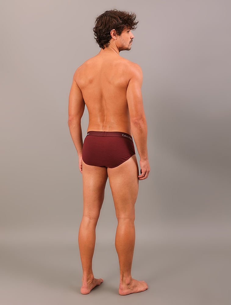 Kit 3 Cuecas Brief - Bordo/Caqui Multicores 2