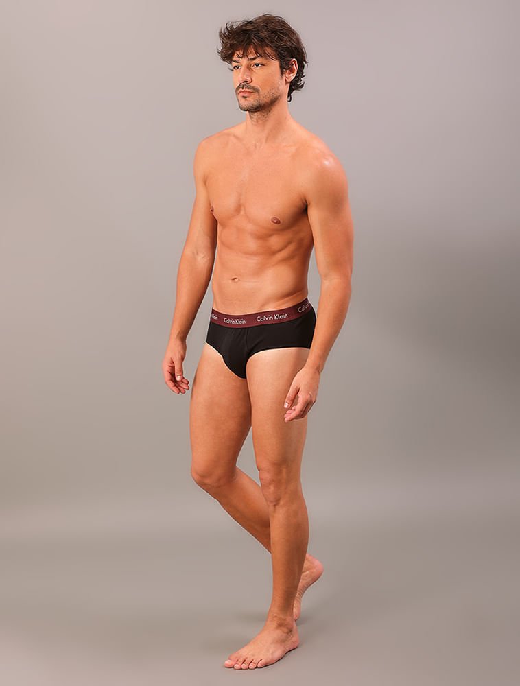 Kit 3 Cuecas Brief - Bordo/Caqui Multicores 6