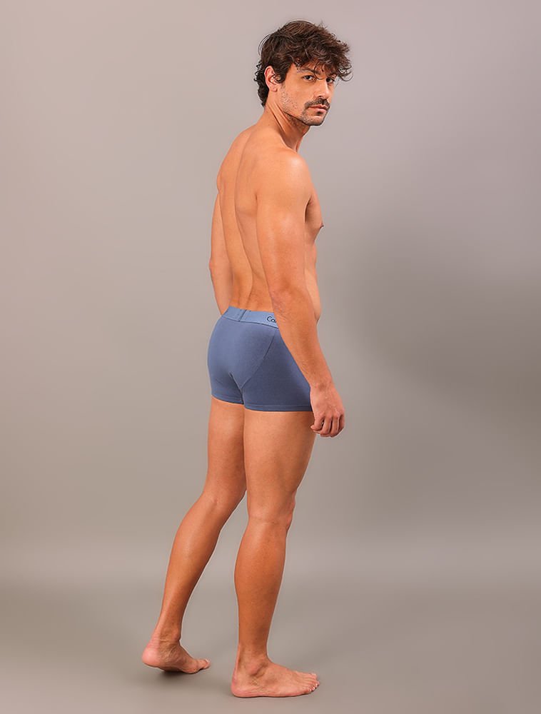 Kit 3 Cuecas Low Rise Trunk - Azul Medio/Azul Marinho Multicores 2