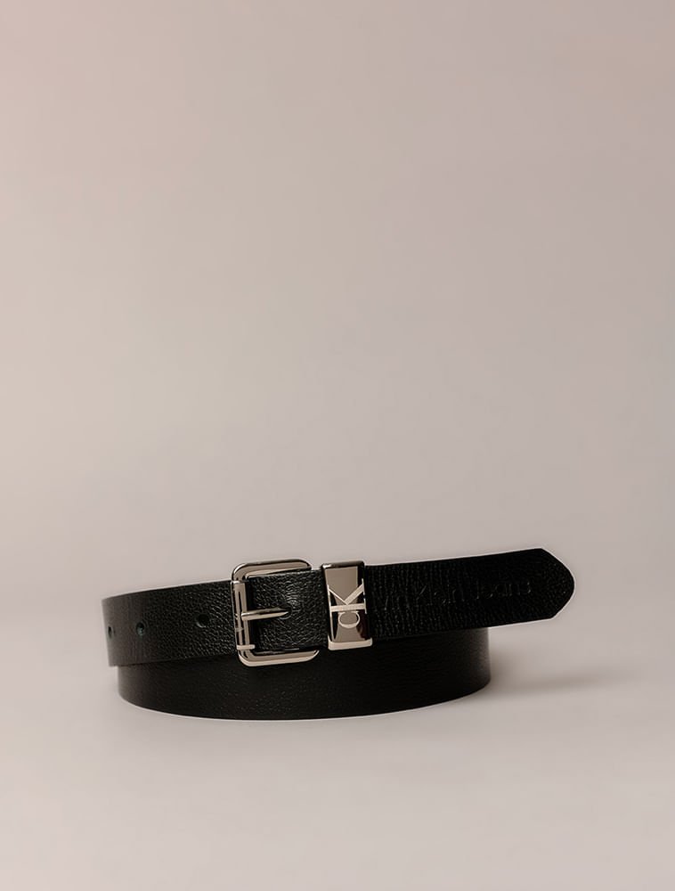 Cinto Calvin Klein Jeans Feminino Passante Metal Ck - Preto