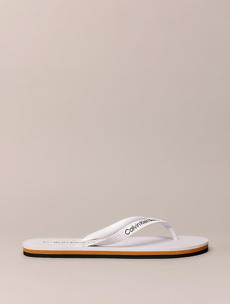 Chinelo Calvin Klein Jeans Re Issue - Branco