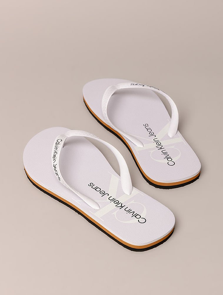 Chinelo Calvin Klein Jeans Re Issue - Branco Branco 3