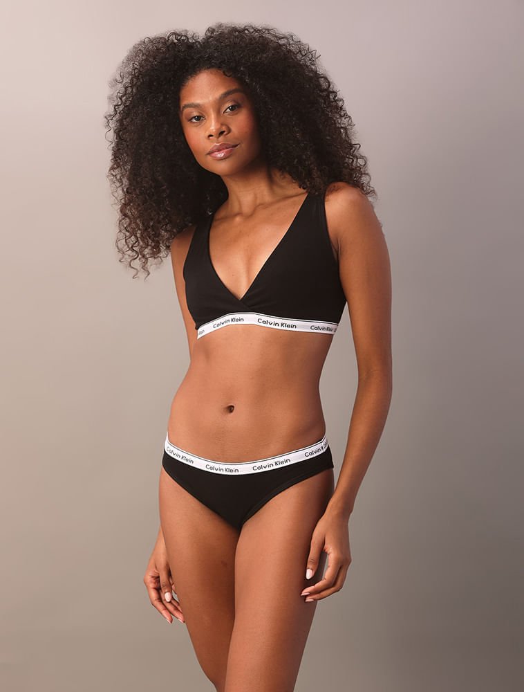 Kit 3 Calcinhas Tangas Mini Modern Cotton Calvin Klein Underwear - Multi