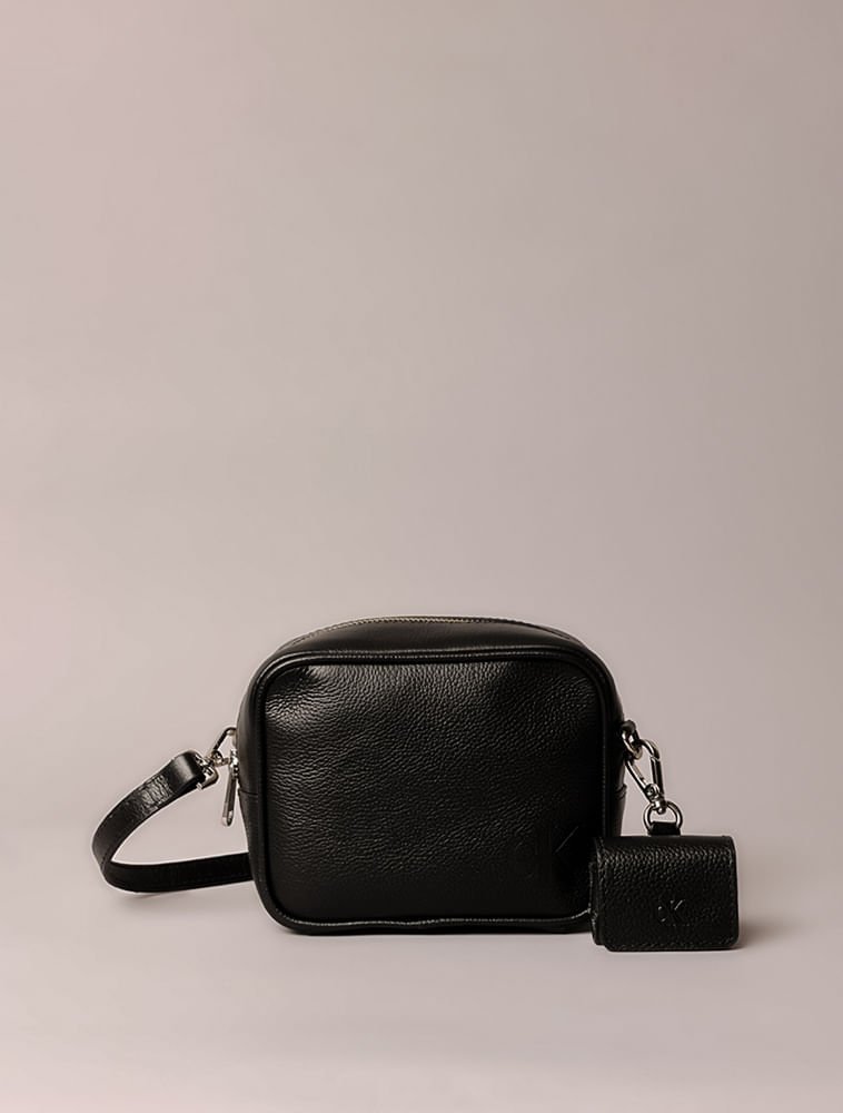 Bolsa Câmera Bag Calvin Klein Jeans Chaveiro - Preto