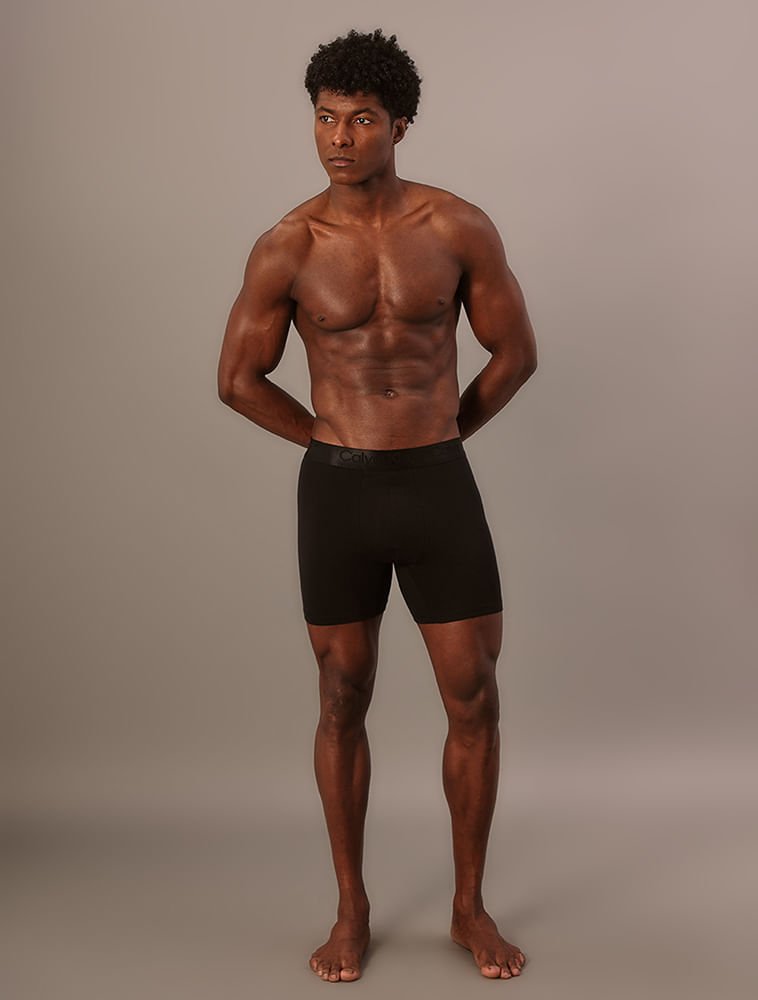 Cueca Boxer Pima Cotton Calvin Klein Underwear - Preto