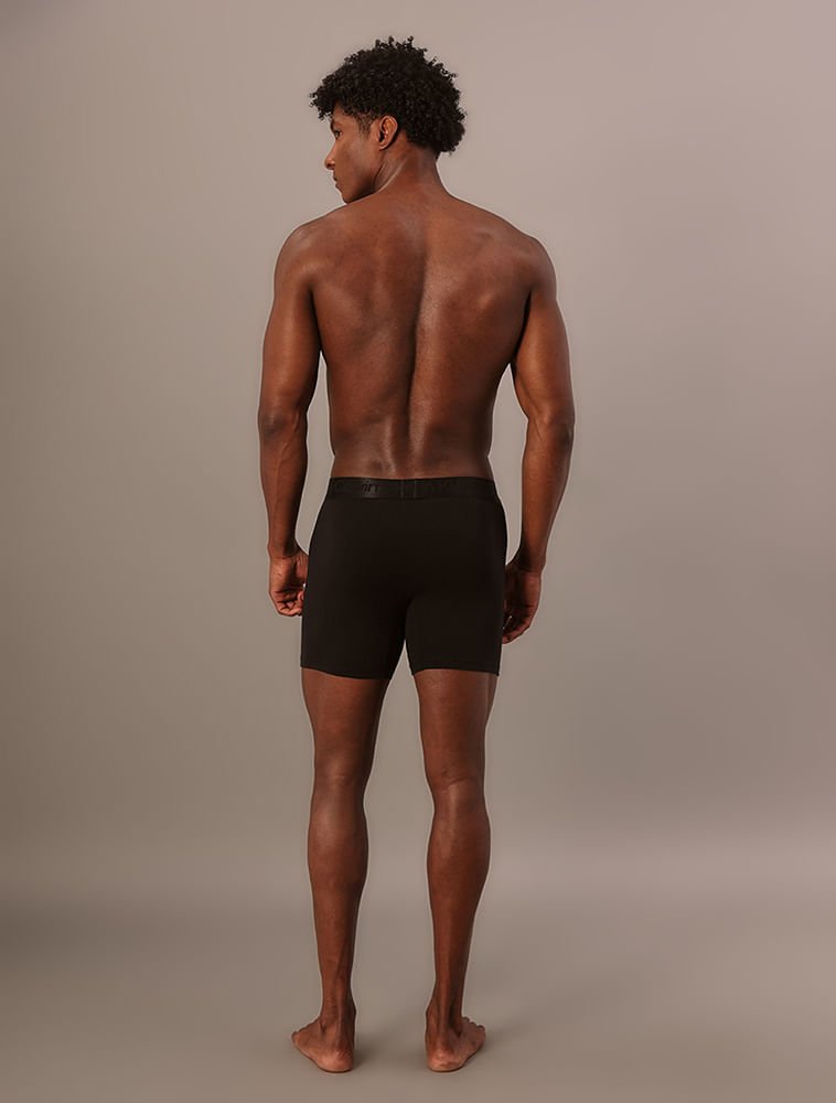 Cueca Boxer Pima Cotton Calvin Klein Underwear - Preto Preto 4
