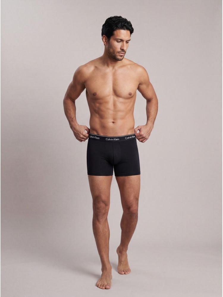 Kit 3 Low Rise Trunk Icon Cotton Stretch - Preto