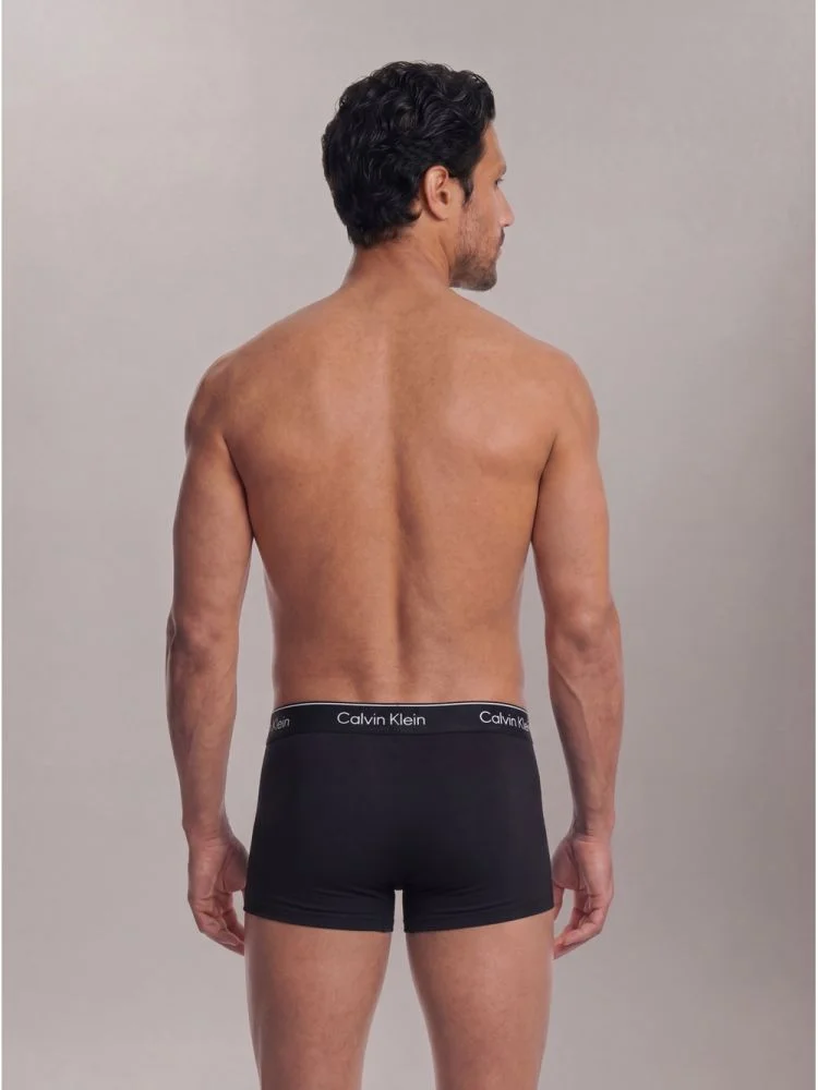 Kit 3 Low Rise Trunk Icon Cotton Stretch - Preto Preto 2