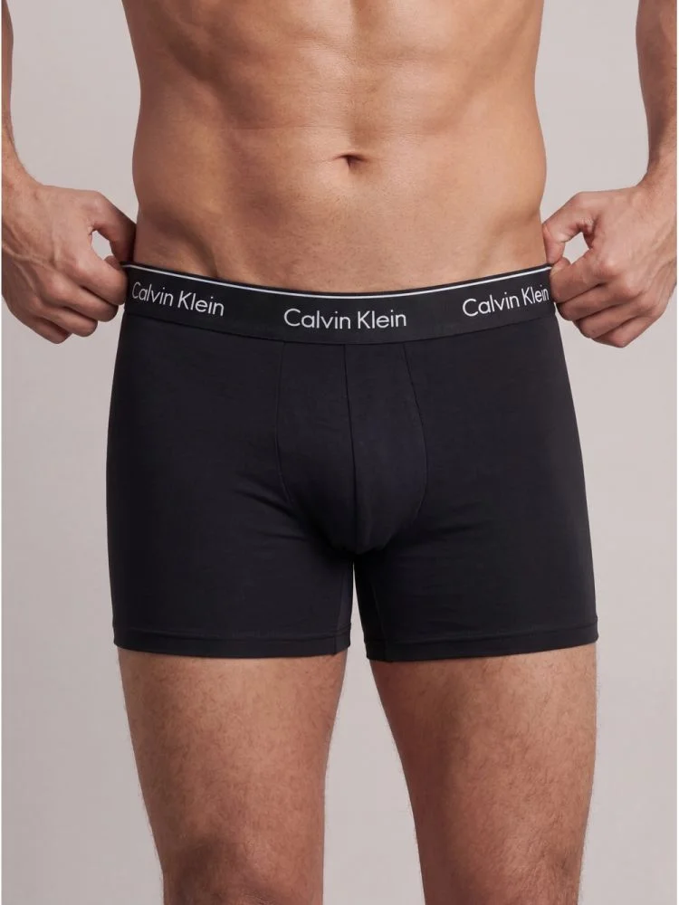 Kit 3 Low Rise Trunk Icon Cotton Stretch - Preto Preto 3