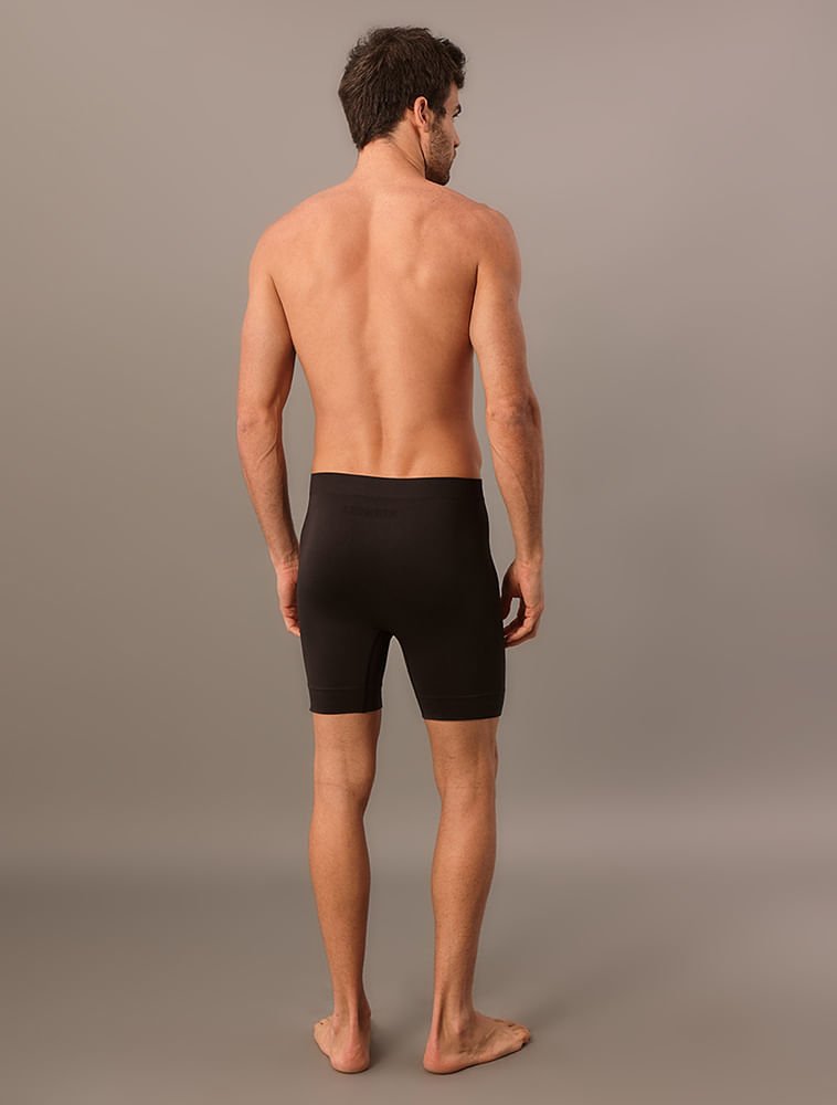 Cueca Long Boxer Intense Power Seamless Calvin Klein Underwear - Preto Preto 2
