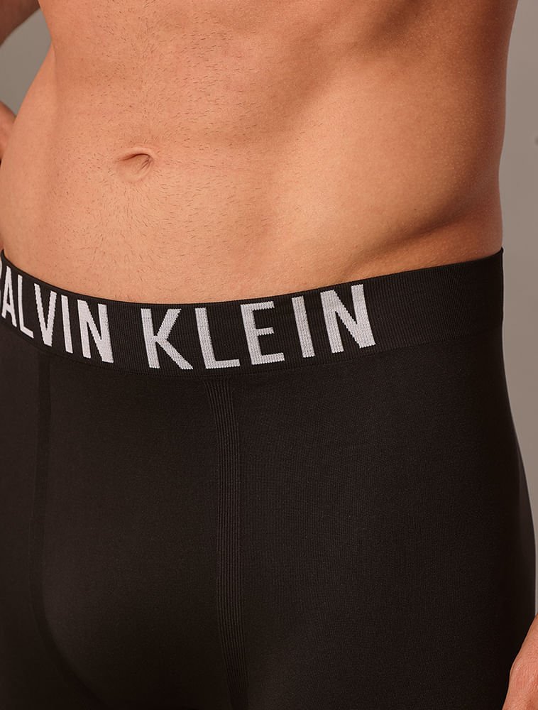Cueca Long Boxer Intense Power Seamless Calvin Klein Underwear - Preto Preto 4