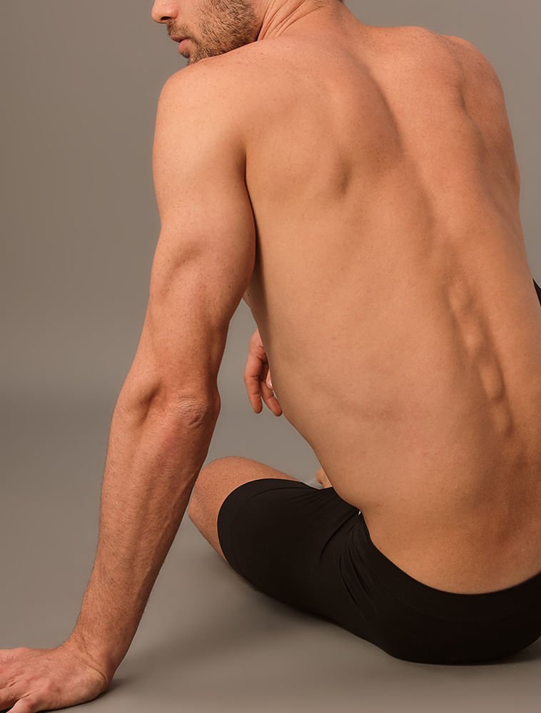 Cueca Long Boxer Intense Power Seamless Calvin Klein Underwear - Preto Preto 5