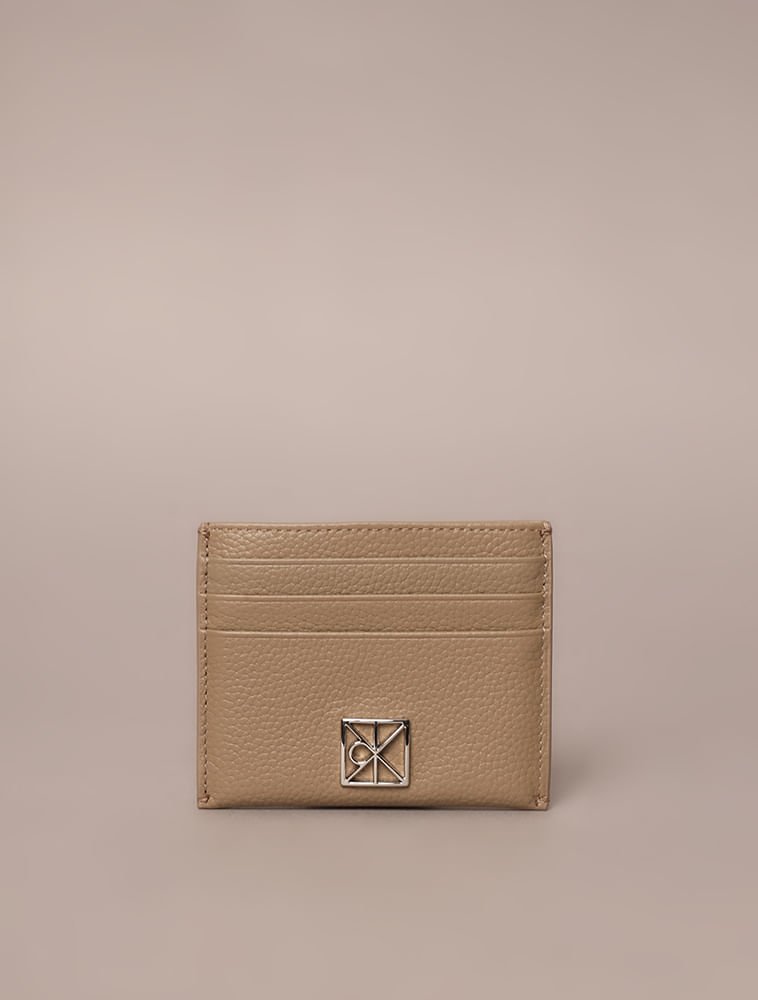 Porta Cartão Calvin Klein Estampa Total Metálico - Havana