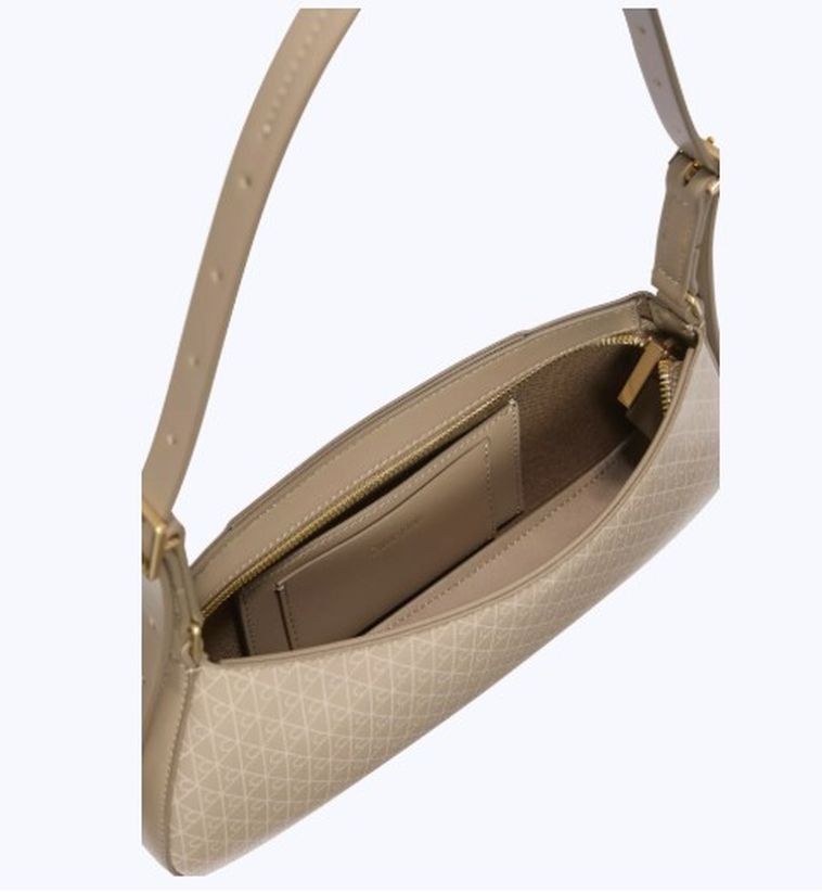 Bolsa Calvin Klein Shoulder Small Monograma Estampa Total - Havana Havana 2