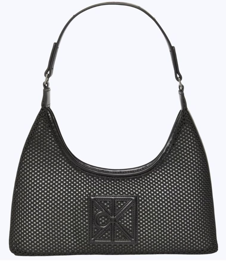 Bolsa Calvin Klein Shoulder Mesh Estampa Total - Preto