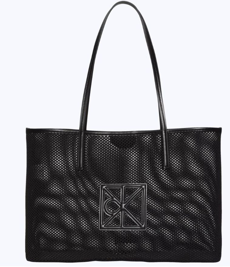 Bolsa Calvin Klein Tote Mesh Aop - Preto