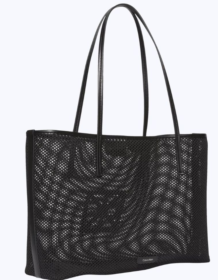 Bolsa Calvin Klein Tote Mesh Aop - Preto Preto 2