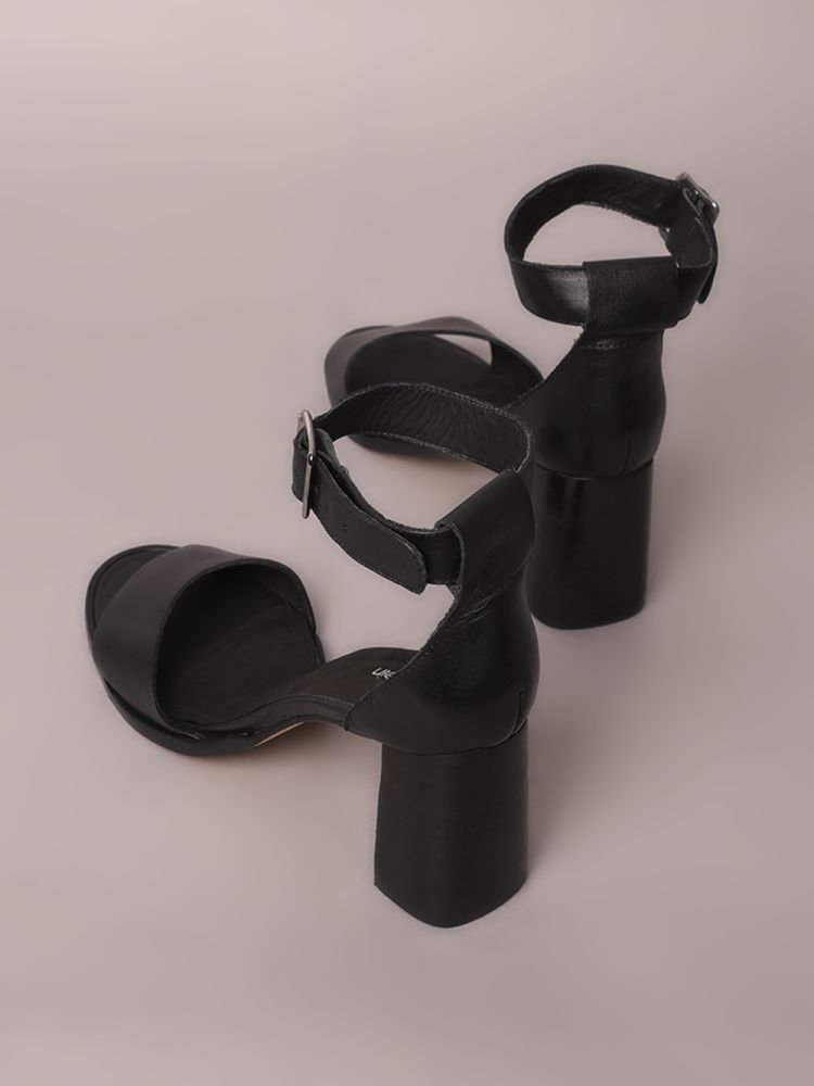 Sandália Calvin Klein Salto Bloco - Preto Preto 3