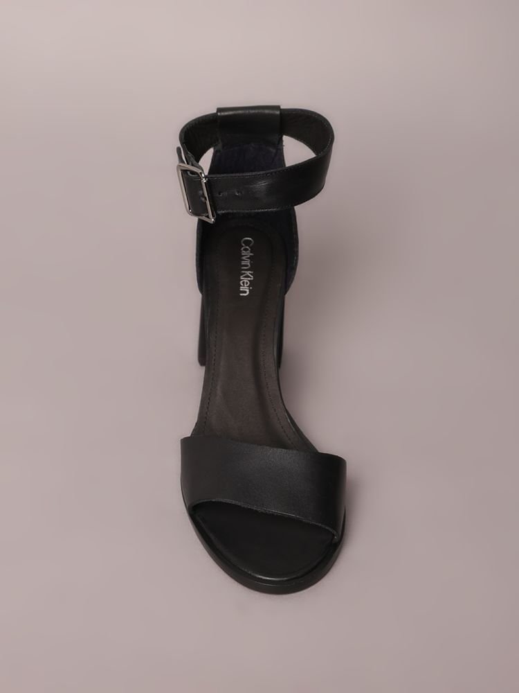 Sandália Calvin Klein Salto Bloco - Preto Preto 4