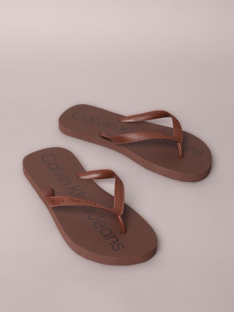 Chinelo Calvin Klein Jeans Basic - Marrom Marrom 2