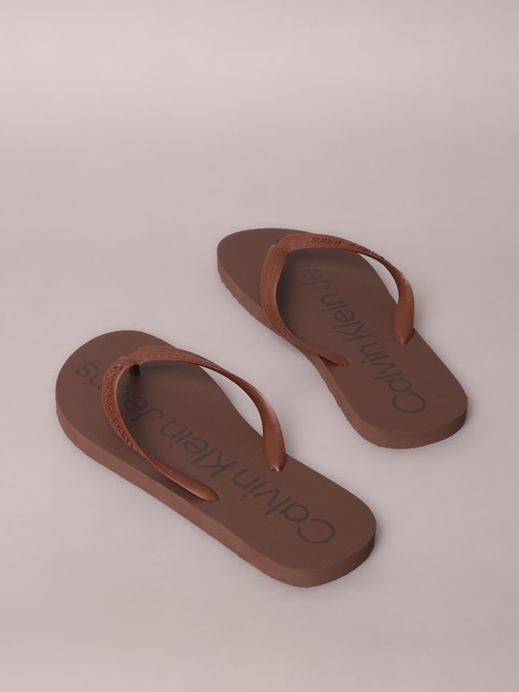 Chinelo Calvin Klein Jeans Basic - Marrom Marrom 3